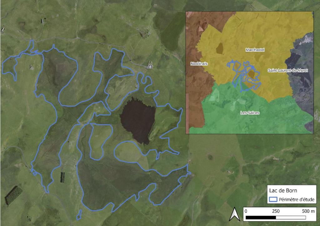 Carte du lac glaciaire de Born