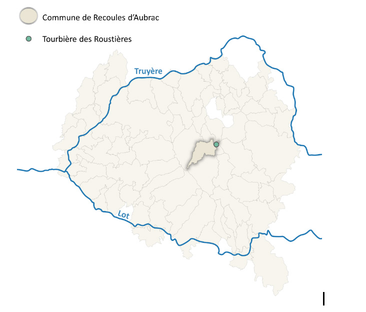 Localisation de la tourbière des Roustières