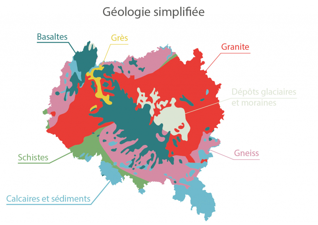 Carte géologiques de l'Aubrac