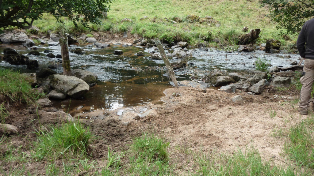 Point d'abreuvement sur l'Argence avant travaux - PNR Aubrac