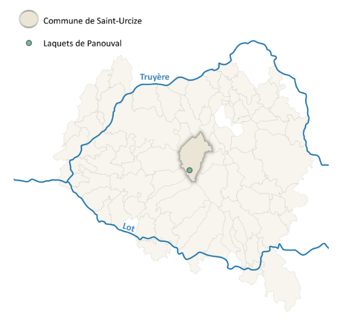 Carte des laquets du plateau de Panouval