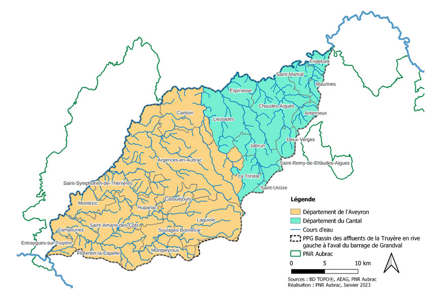 Un périmètre élargi pour le Programme pluriannuel de gestion du bassin des affluents de la Truyère rive gauche - PNR Aubrac