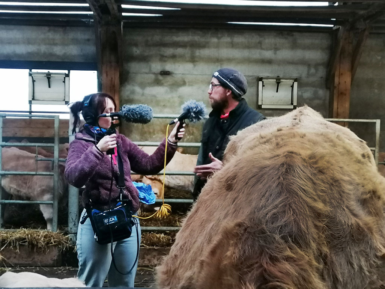 Enregistrement du Podcast "L'écho des nos valeurs" en Aubrac - 5 mars 2024 - PNR Aubrac