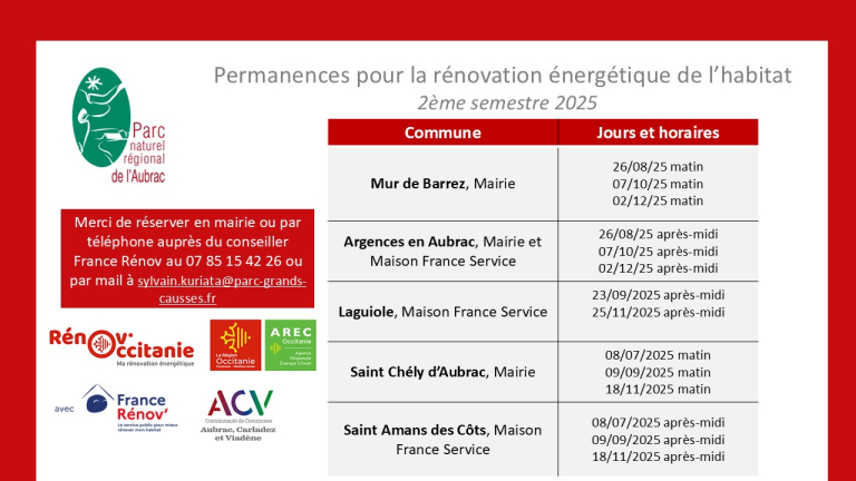 Permanences du Guichet unique pour la rénovation énergétique de l'habitat