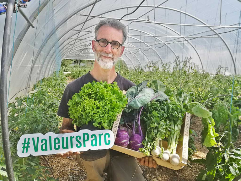 Etienne Hérault - Les légumes de la Marmotte marque Valeurs Parc