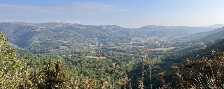 Point de vue sur Saint Laurent d'Olt, la Maison du Peintre - L. Bichwiller - OT Causses Aubrac