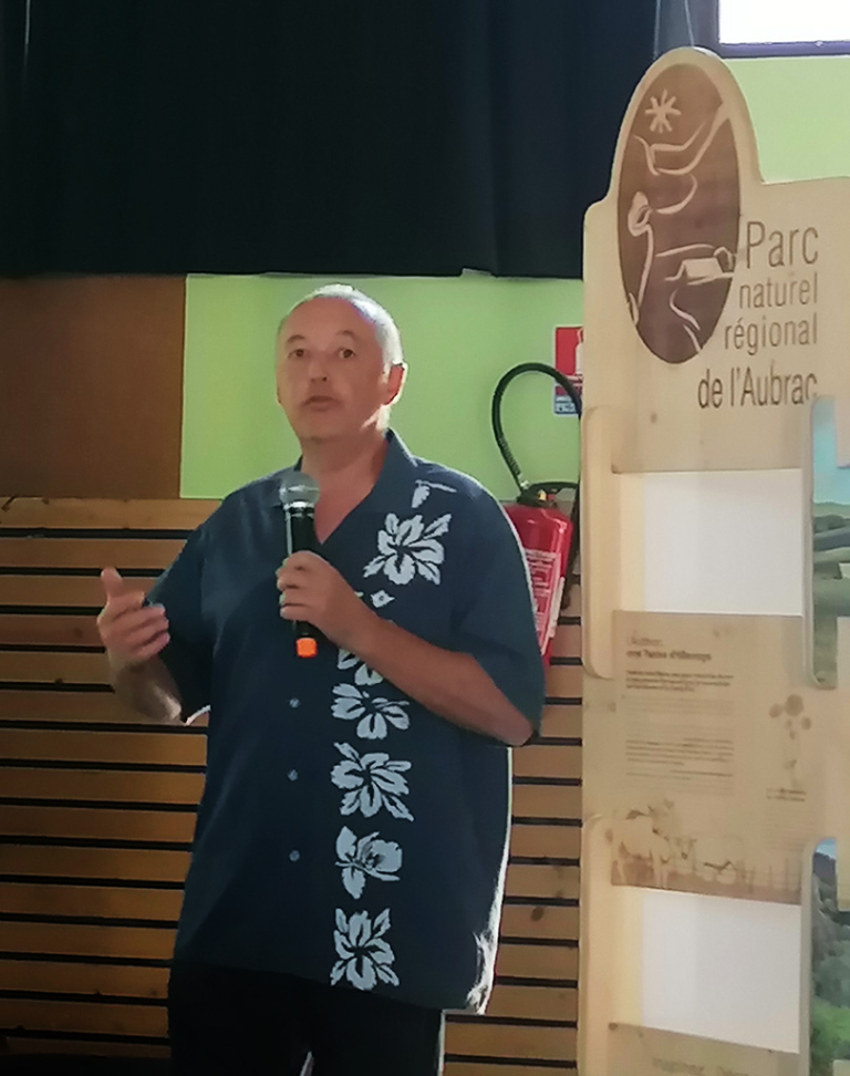 Patrick Veysset, ingénieur de recherche à l'INRAE de Clermont-Ferrand à la Conférence agriculture du Parc naturel régional de l'Aubrac - 18 septembre 2025