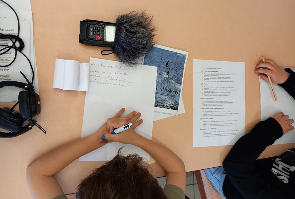 "L’eau, un héritage au fil du temps", le projet École du Parc des écoles de Nasbinals