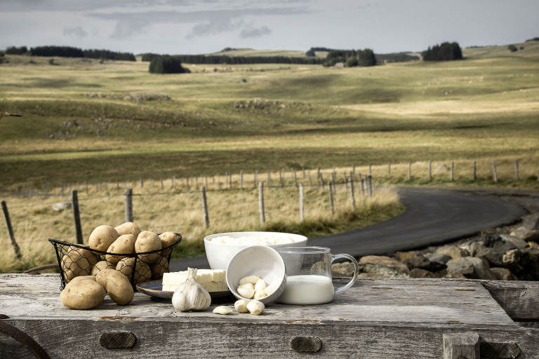 Ingrédients pour l'Aligot de l'Aubrac - B. Colomb - PACT Aubrac
