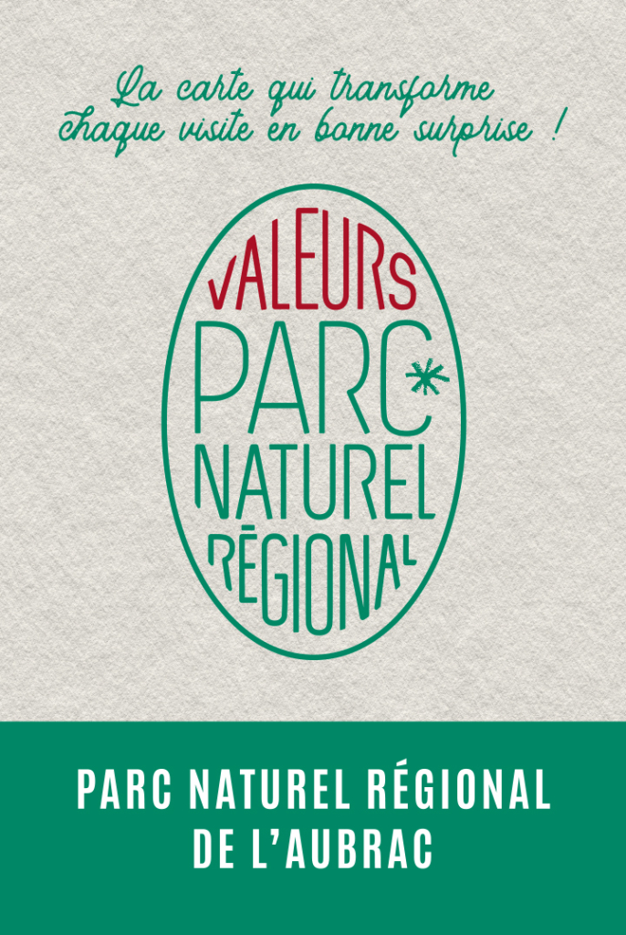 Carte de fidélité de la marque Valeurs Parc en Aubrac
